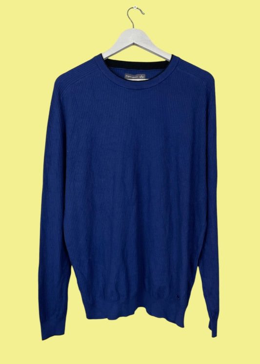 Ανδρική Πλεκτή Μπλούζα/Πουλόβερ ANGELO LITRICO σε Μπλε χρώμα (Large)