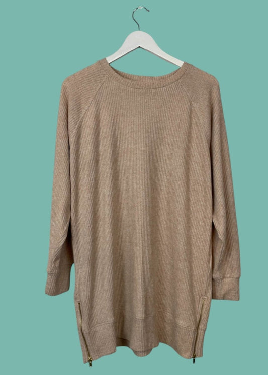 Stock Γυναικεία Πλεκτή Μπλούζα F&F στο Χρώμα της Άμμου (Large)