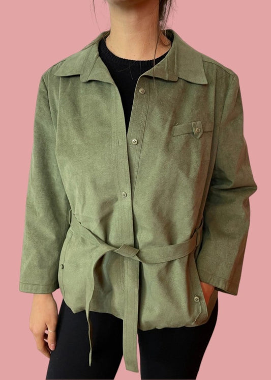 Γυναικείο, Τύπου Σουέτ Τζάκετ DETLEV ALBERS σε Χακί χρώμα