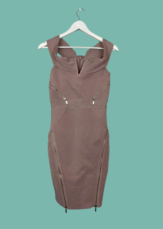 Stock, Ιταλικό, Μίνι Φόρεμα σε Dirty Pink (Small)