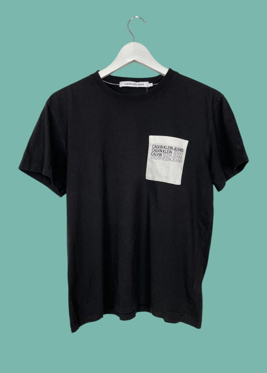 Κοντομάνικη Ανδρική Μπλούζα - T-Shirt CALVIN KLEIN σε Μαύρο χρώμα (Small)