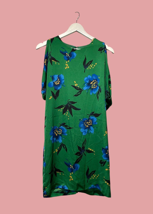Φλοράλ Φόρεμα MANGO σε Πράσινο χρώμα (XS)
