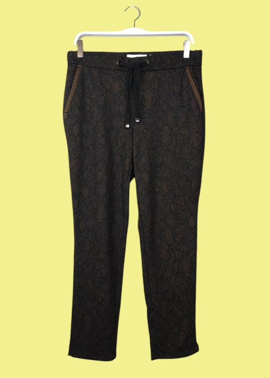 Stock, Γυναικείο Παντελόνι Φόρμα Animal Print PFEFFINGER σε Καφέ χρώμα (Medium)