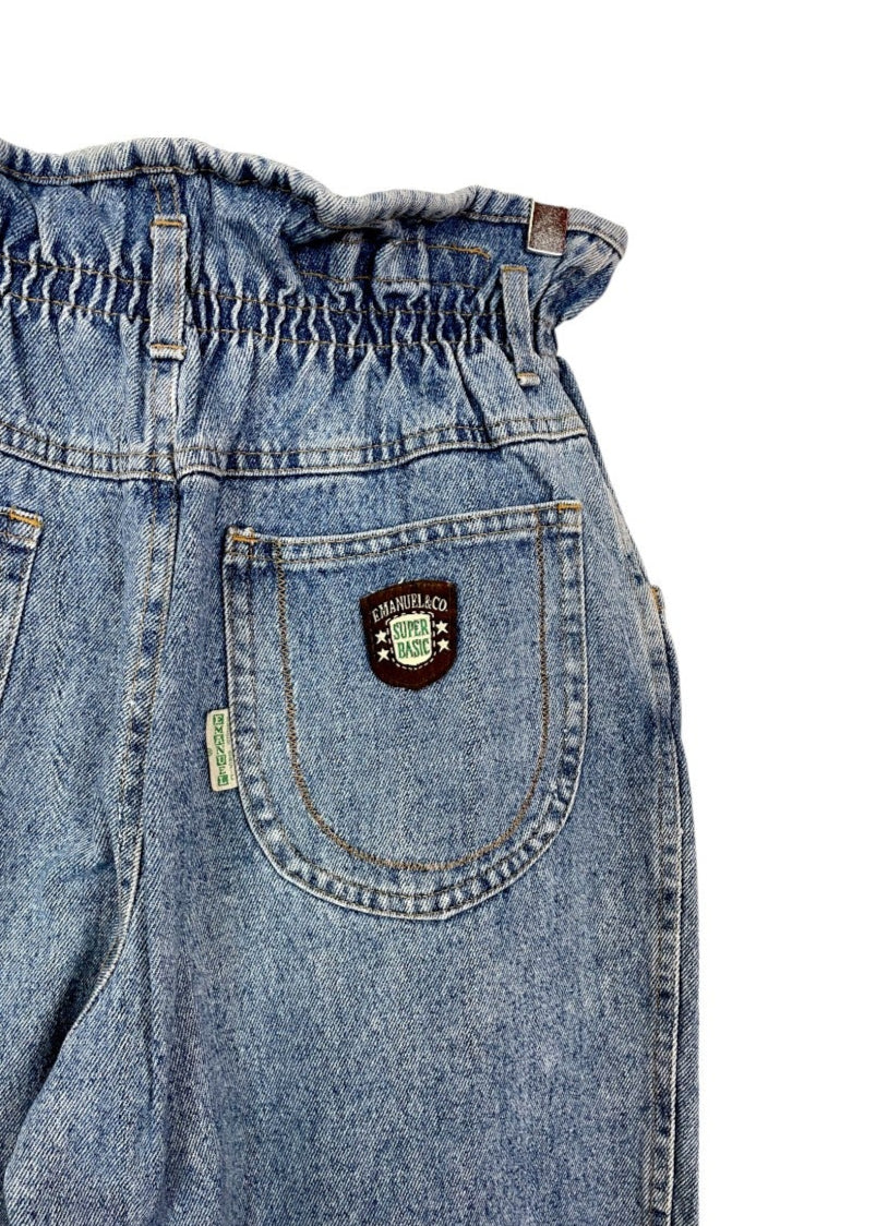 Vintage, Ιταλικό, Γυναικείο Τζιν Παντελόνι EMANUEL & Co σε Ξεθωριασμένο Denim (Medium - 46 (IT))