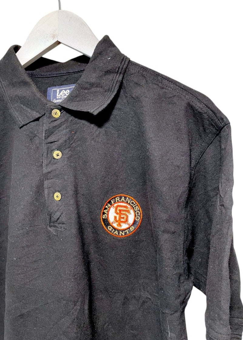 Ανδρική, Kοντομάνικη Μπλούζα -T-Shirt τύπου Polo LEE σε Μαύρο χρώμα (Large)