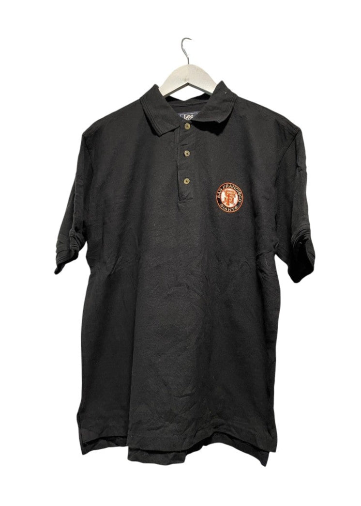 Ανδρική, Kοντομάνικη Μπλούζα -T-Shirt τύπου Polo LEE σε Μαύρο χρώμα (Large)