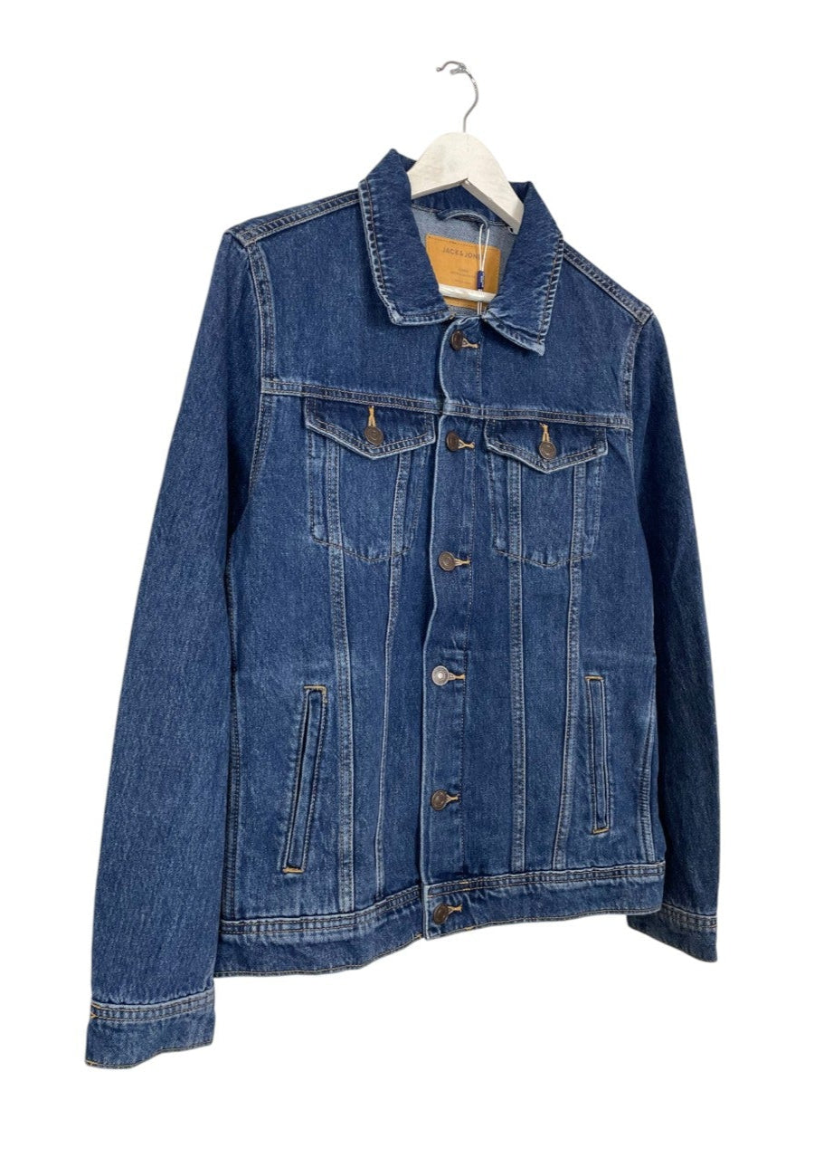 Outlet Ανδρικό Τζιν Τζάκετ JACK & JONES σε Κλασικό Μπλε Denim (Small)