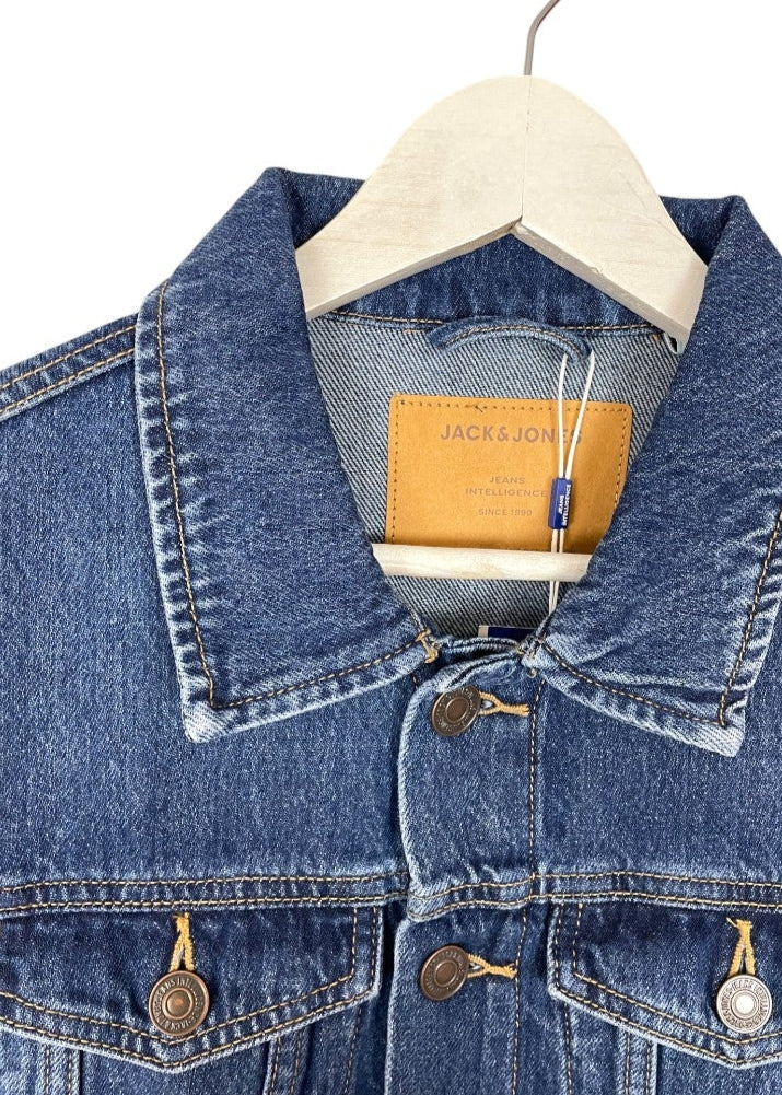 Outlet Ανδρικό Τζιν Τζάκετ JACK & JONES σε Κλασικό Μπλε Denim (Small)