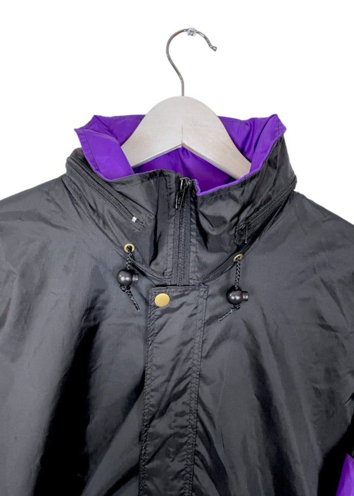 Ανδρικό Ελαφρύ Αθλητικό Τζάκετ σε Μαύρο/ Μωβ χρώμα (Large)