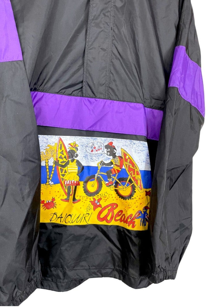 Ανδρικό Ελαφρύ Αθλητικό Τζάκετ σε Μαύρο/ Μωβ χρώμα (Large)