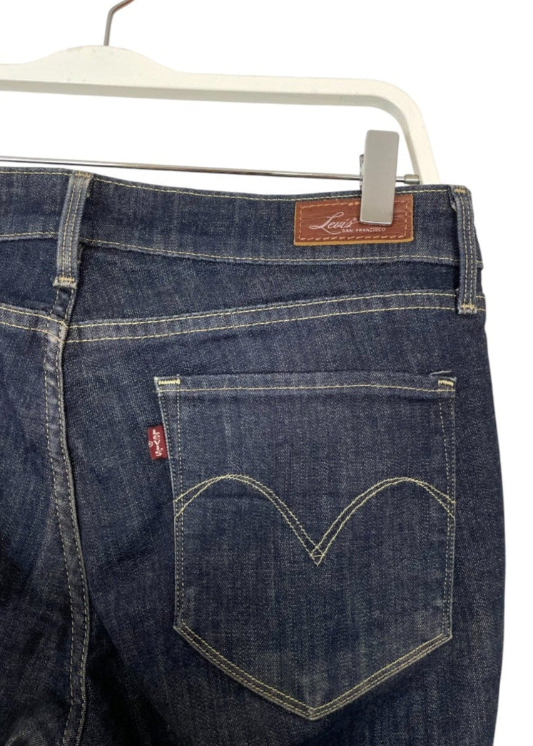Γυναικείο, ελαστικό Τζιν Παντελόνι LEVI'S Bold Curve σε Σκούρο Μπλε Denim (No 32)