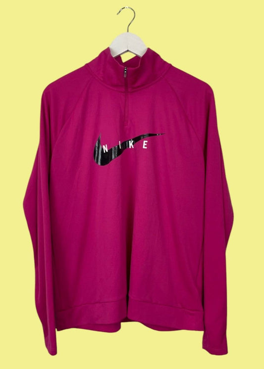 Γυναικεία, Μακρυμάνικη Αθλητική Μπλούζα NIKE σε Φούξια Χρώμα (Large)