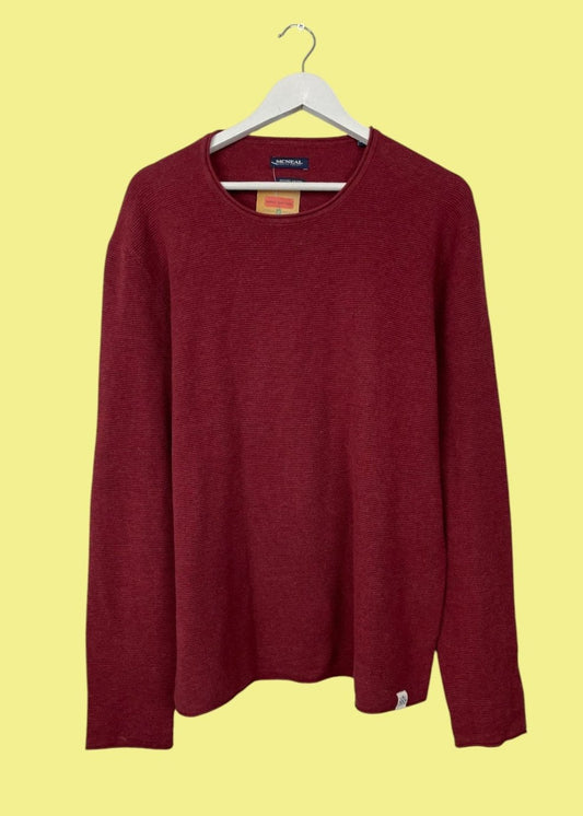 Ανδρική Πλεκτή Μπλούζα/Πουλόβερ MCNEAL σε Κεραμιδί χρώμα (XL)