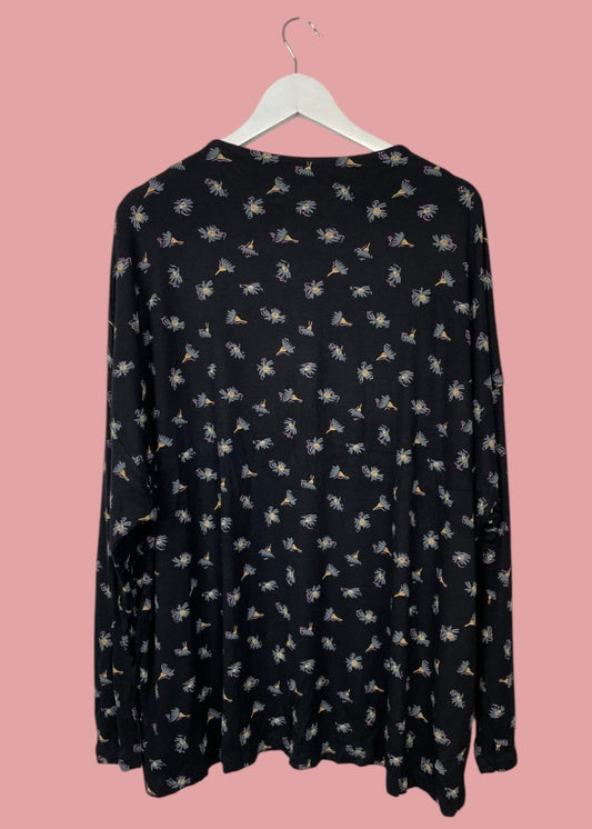 Stock Γυναικεία Μακρυμάνικη Μπλούζα GINA BENOTTI σε Μαύρο Χρώμα (2XL)