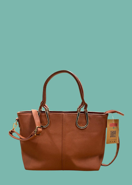 Γυναικεία Τσάντα Ώμου/Χειρός σε Καφέ χρώμα