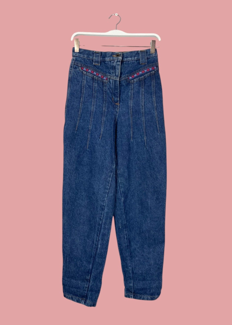 Vintage, Γυναικείο Τζιν Παντελόνι σε Σκούρο Μπλε Denim (XS)