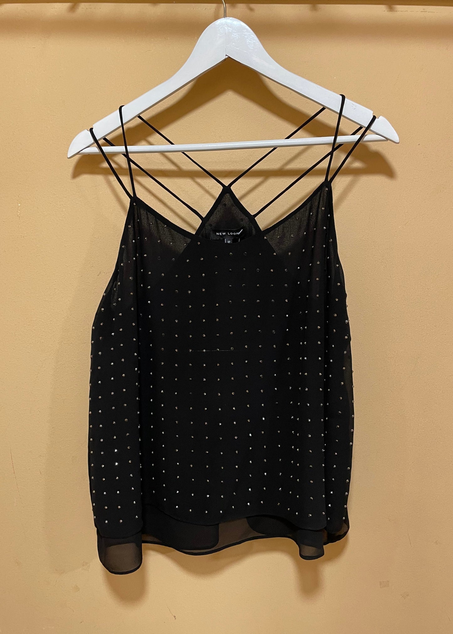 Γυναικεία Μπλούζα με Τιράντες NEW LOOK σε Μαύρο Χρώμα (Medium)