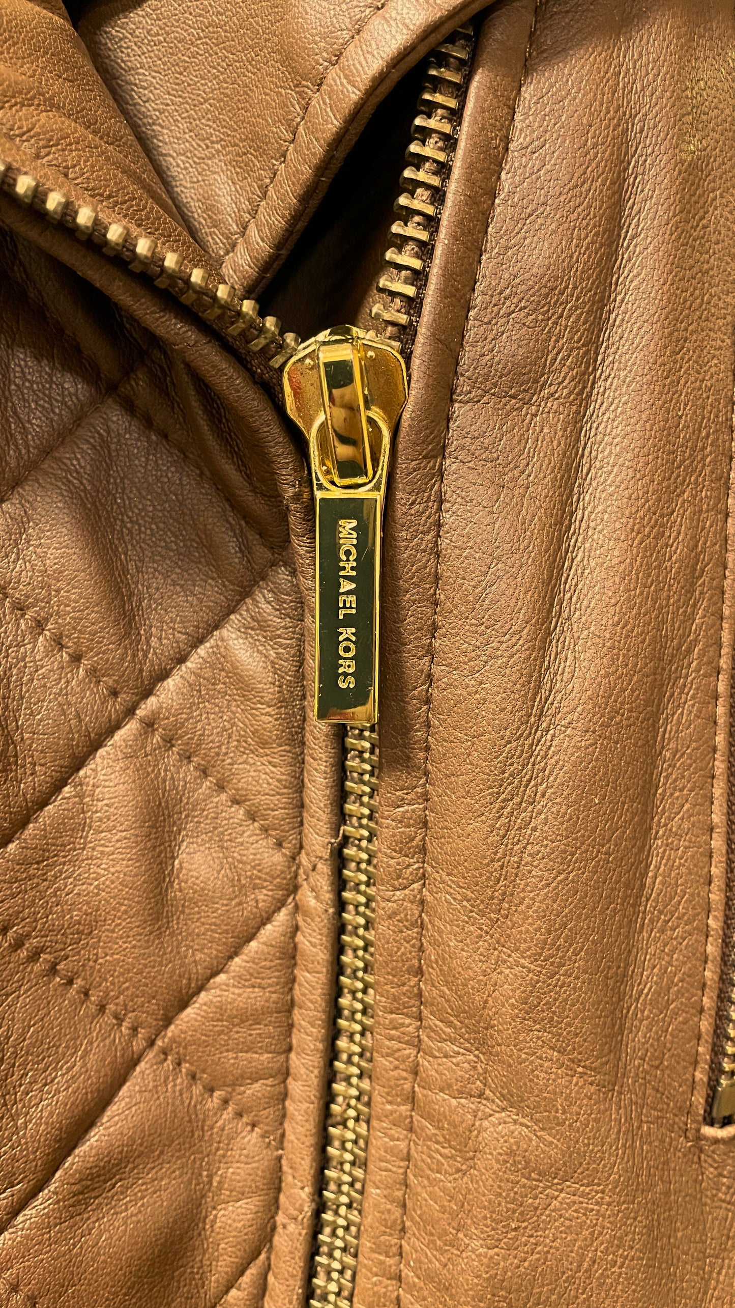 Δερμάτινο Γυναικείο Τζάκετ MICHAEL KORS σε Καφέ χρώμα (XS)