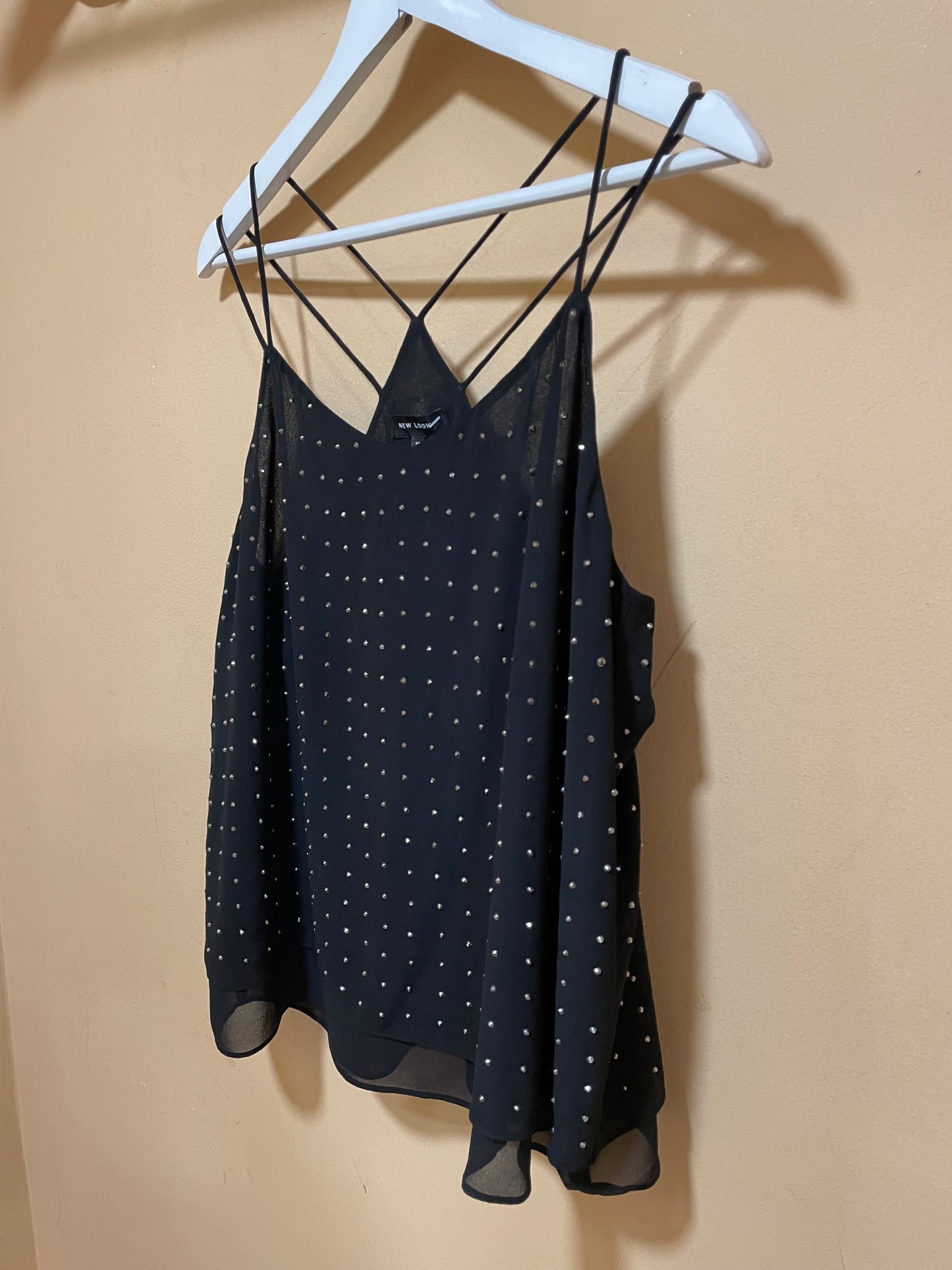 Γυναικεία Μπλούζα με Τιράντες NEW LOOK σε Μαύρο Χρώμα (Medium)