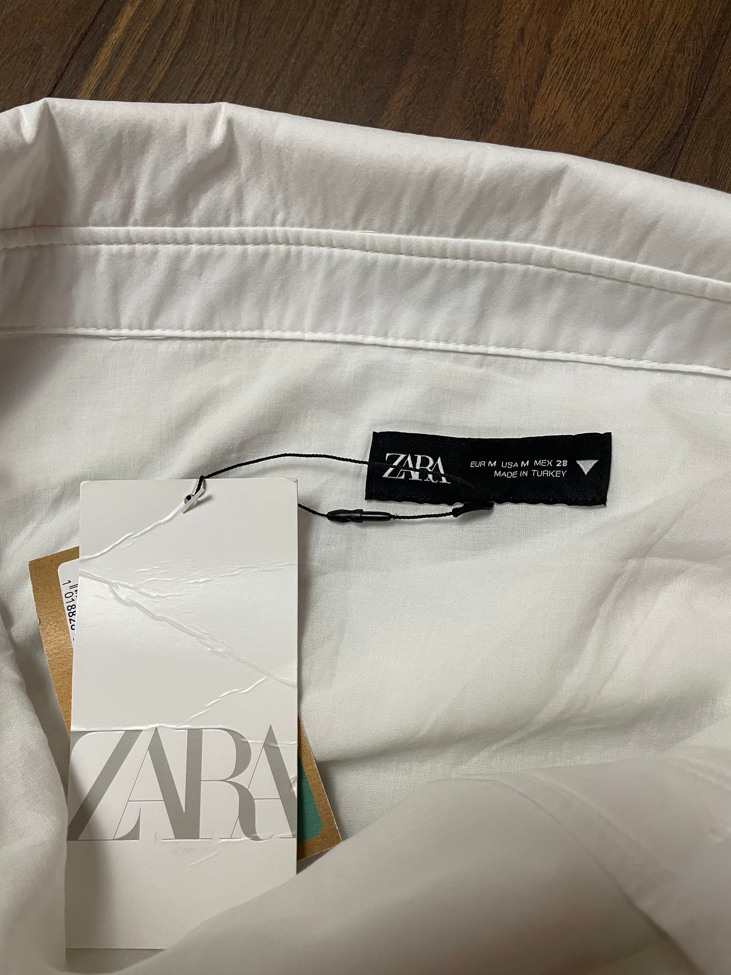 Στράπλες Γυναικεία Μπλούζα ZARA σε Λευκό Χρώμα (Small)