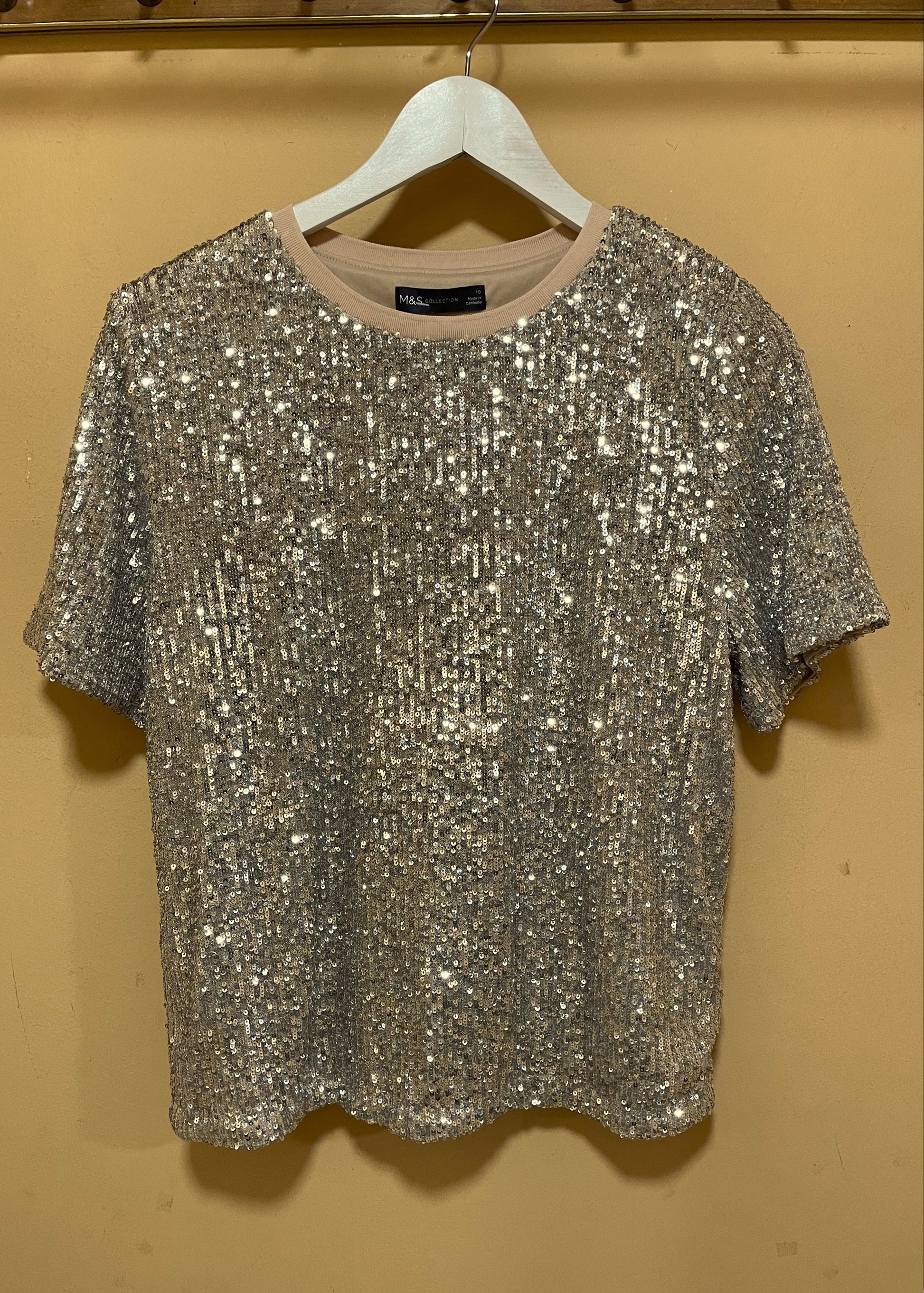 Αμπιγιέ Μπλούζα με παγιέτες M&S 