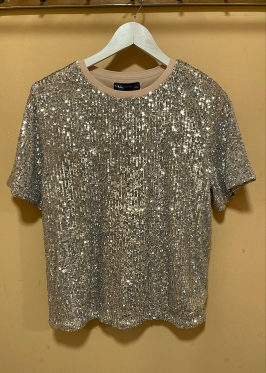 Αμπιγιέ Μπλούζα με παγιέτες M&S 