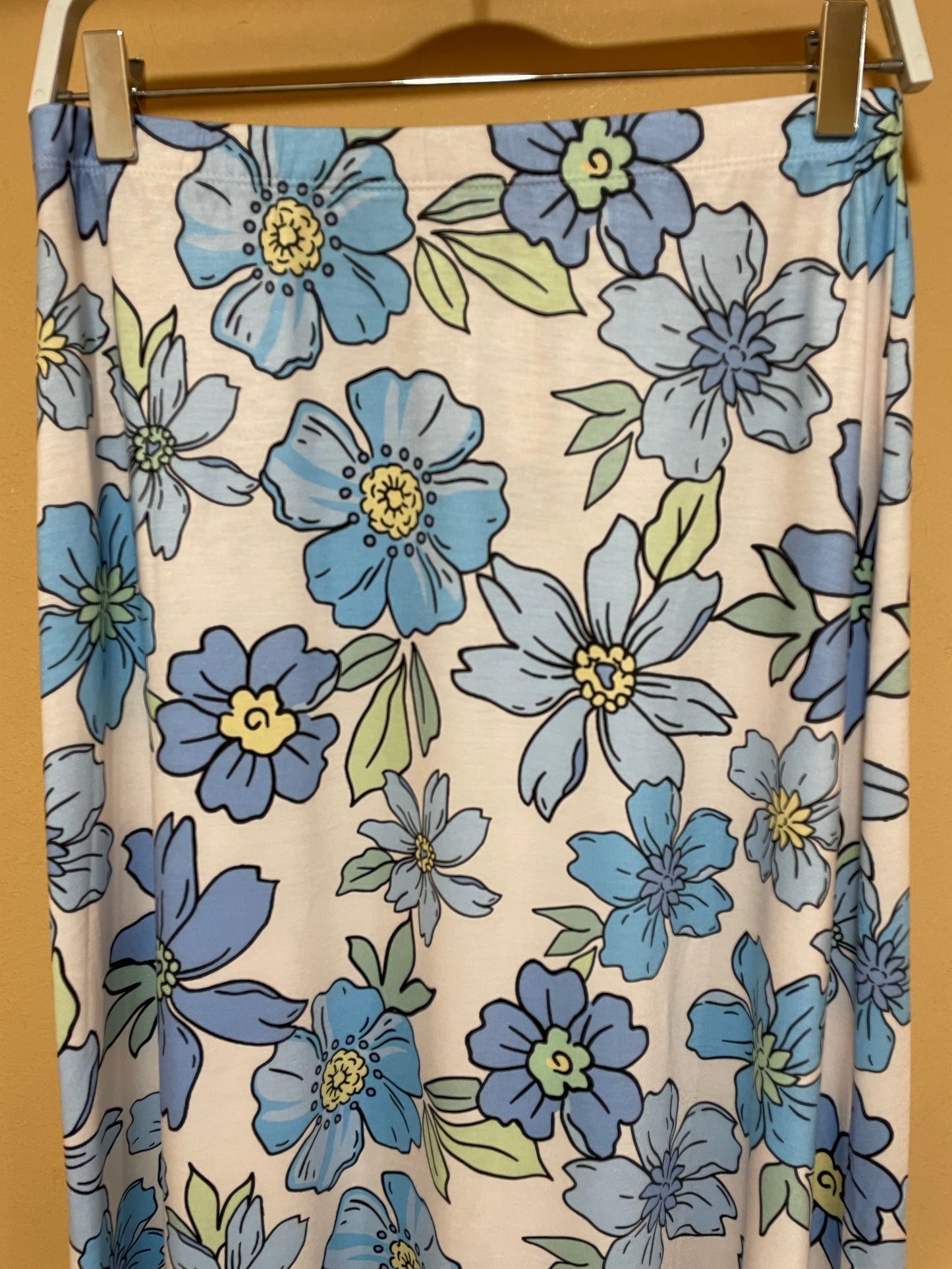 Maxi, Φλοράλ Φούστα BOOHOO από Λευκό - Σιέλ χρώμα (Medium)