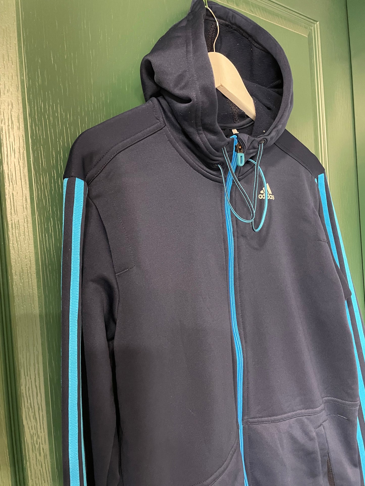 Ανδρική Αθλητική Ζακέτα ADIDAS σε Σκούρο Μπλε χρώμα (Small)