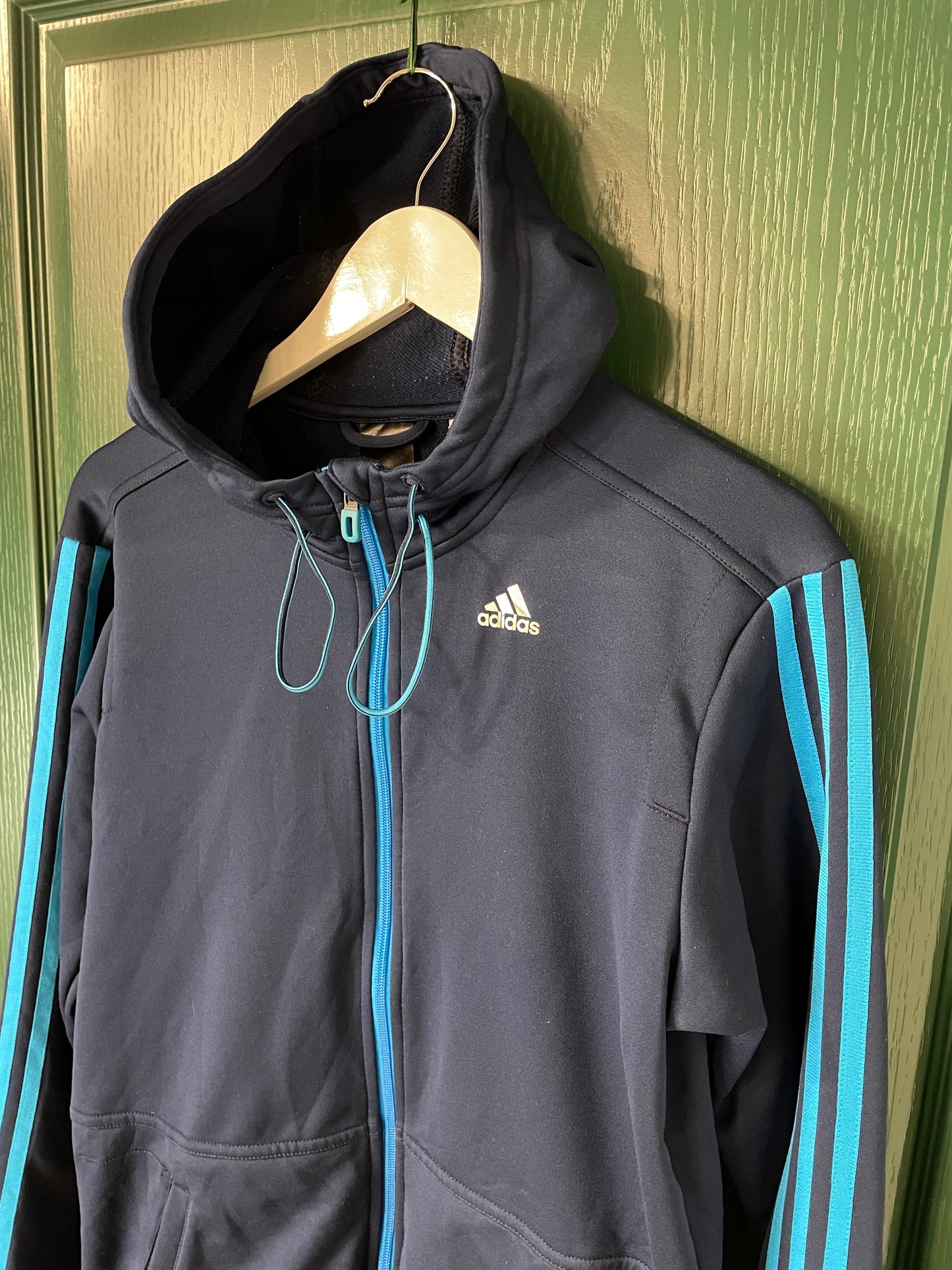 Ανδρική Αθλητική Ζακέτα ADIDAS σε Σκούρο Μπλε χρώμα (Small)