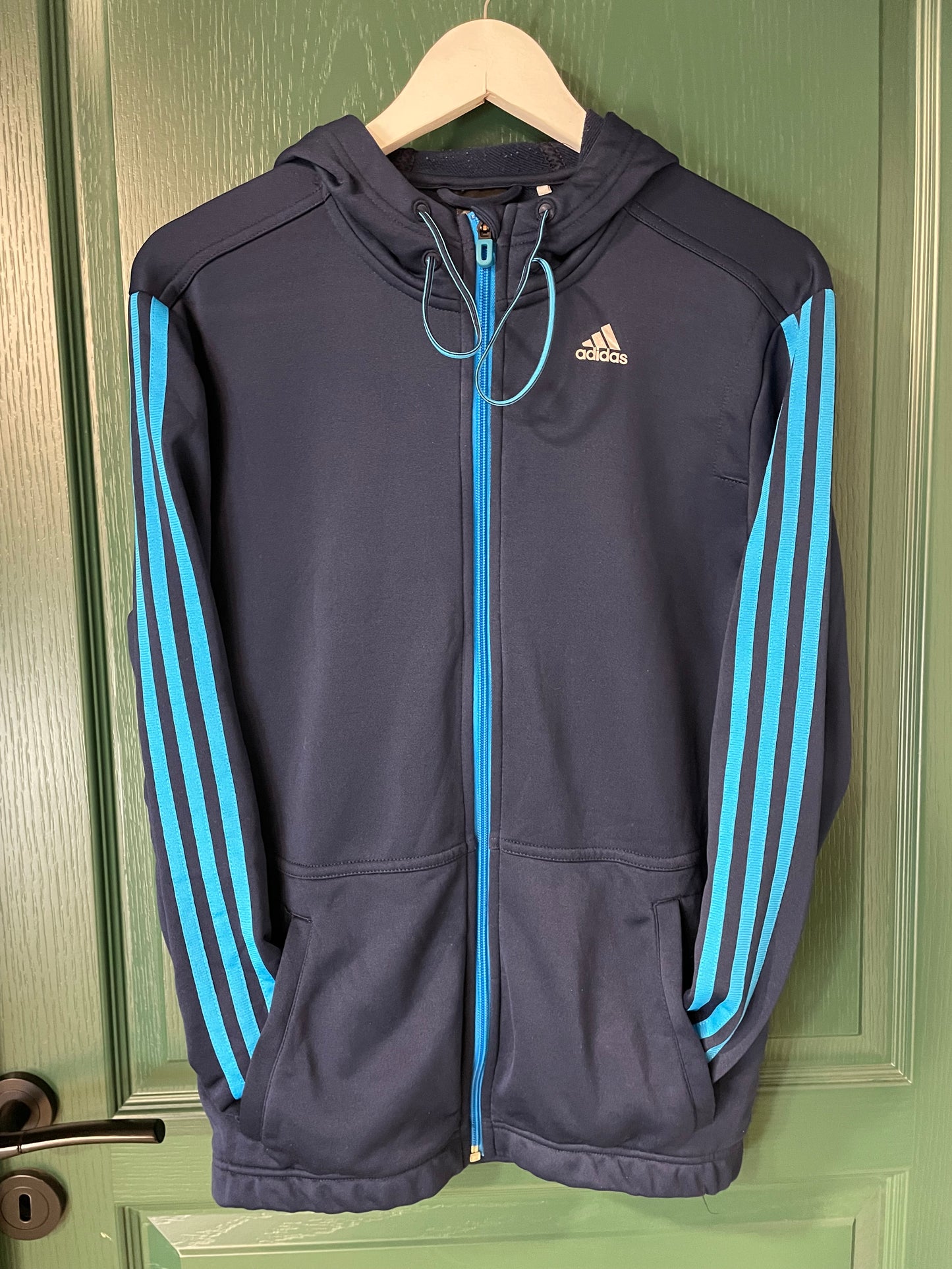 Ανδρική Αθλητική Ζακέτα ADIDAS σε Σκούρο Μπλε χρώμα (Small)