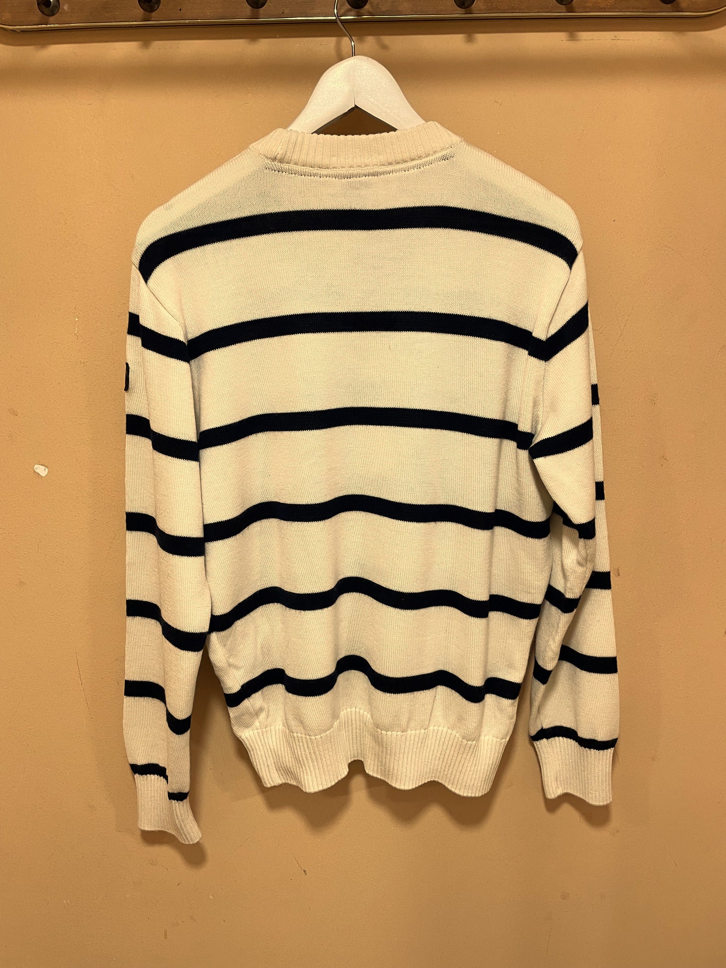 Ριγέ, Μάλλινη Γυναικεία Πλεκτή Μπλούζα / Πουλόβερ PAUL & SHARK σε Ζαχαρί - Σκούρο Μπλε χρώμα (Medium)