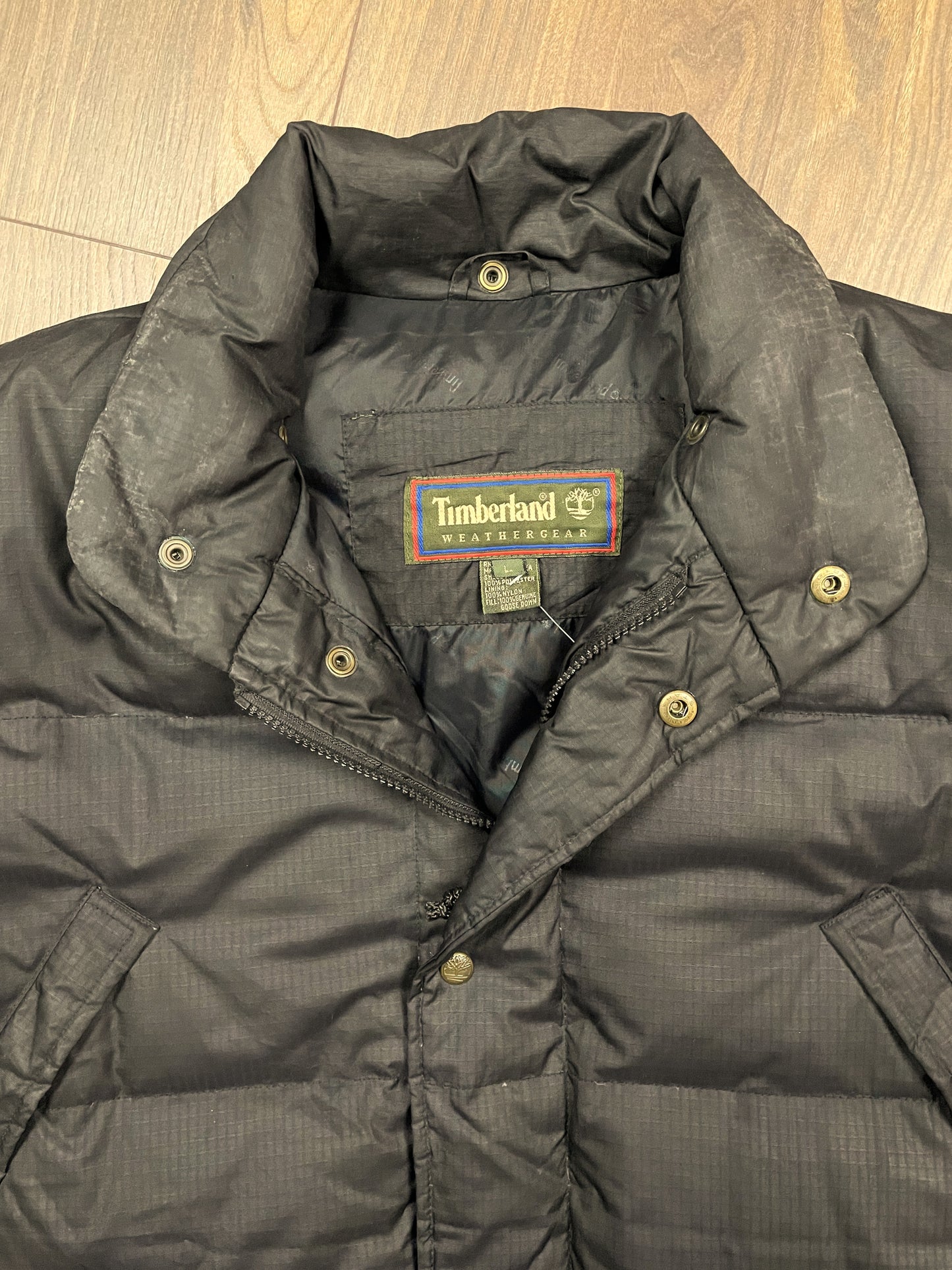 Ανδρικό Μπουφάν TIMBERLAND Weather Gear με Επένδυση από πούπουλο σε Μαύρο χρώμα (Oversized L)