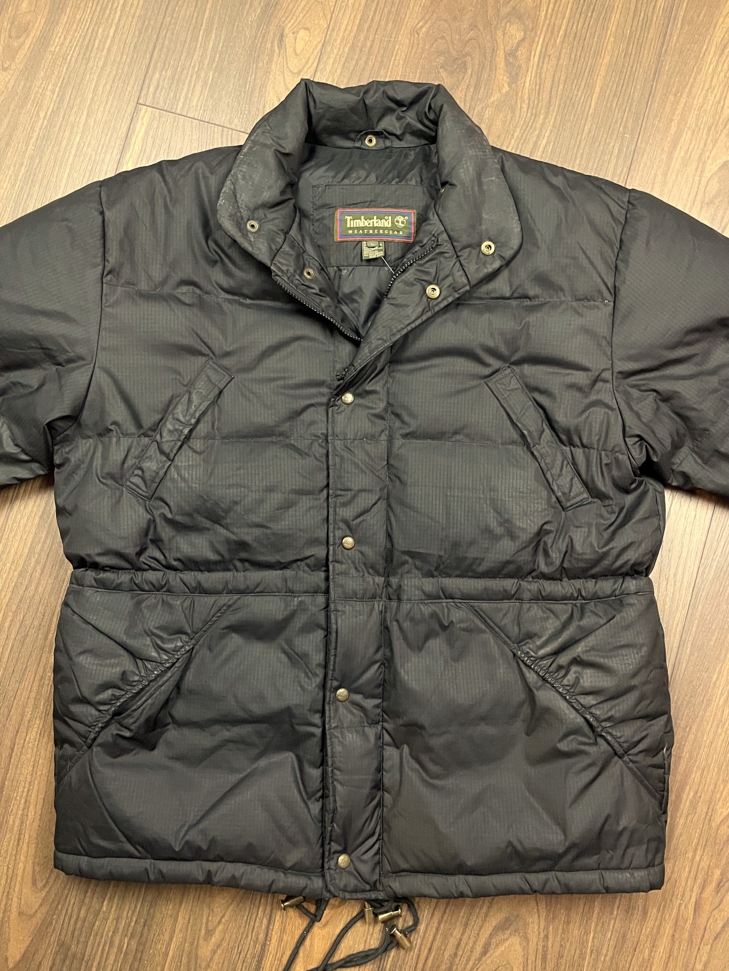 Ανδρικό Μπουφάν TIMBERLAND Weather Gear με Επένδυση από πούπουλο σε Μαύρο χρώμα (Oversized L)
