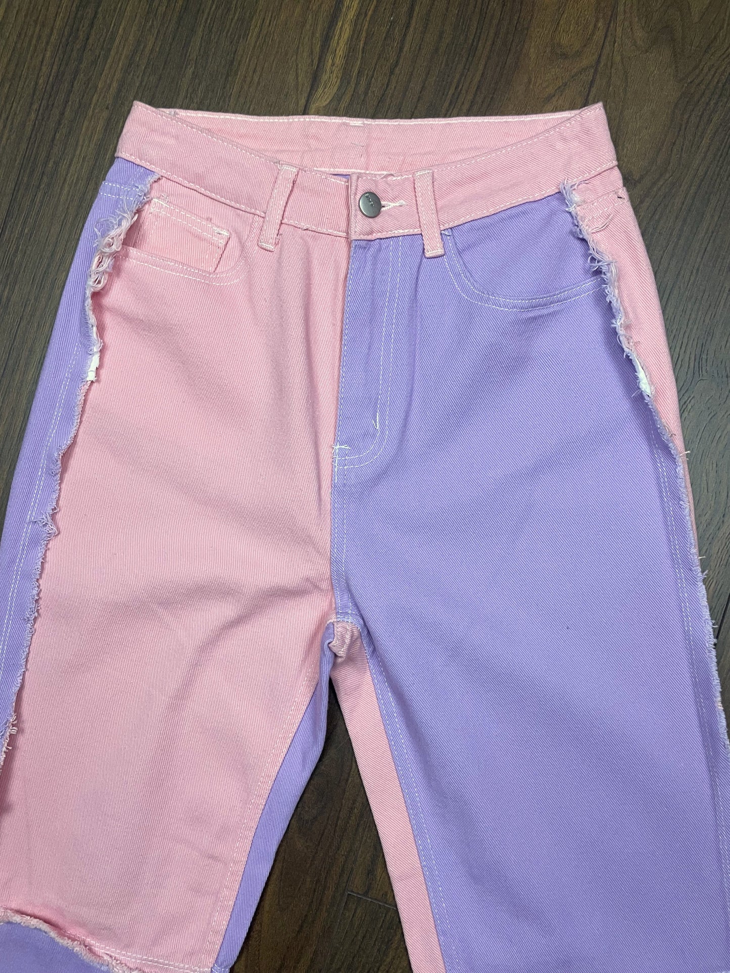 Γυναικείο Τζιν Παντελόνι SHEIN με εξώγαζα σε Ροζ - Λιλά χρώμα (Small)