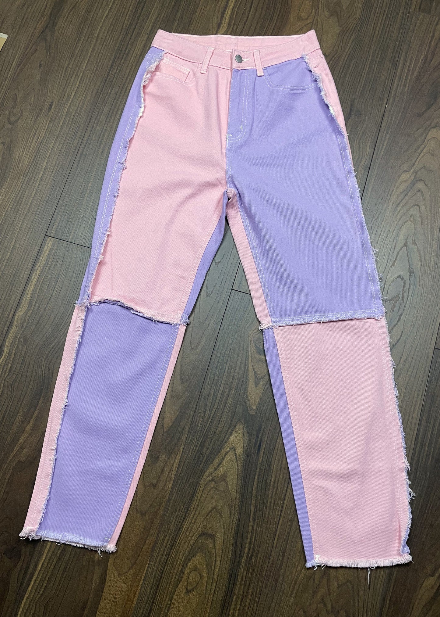 Γυναικείο Τζιν Παντελόνι SHEIN με εξώγαζα σε Ροζ - Λιλά χρώμα (Small)