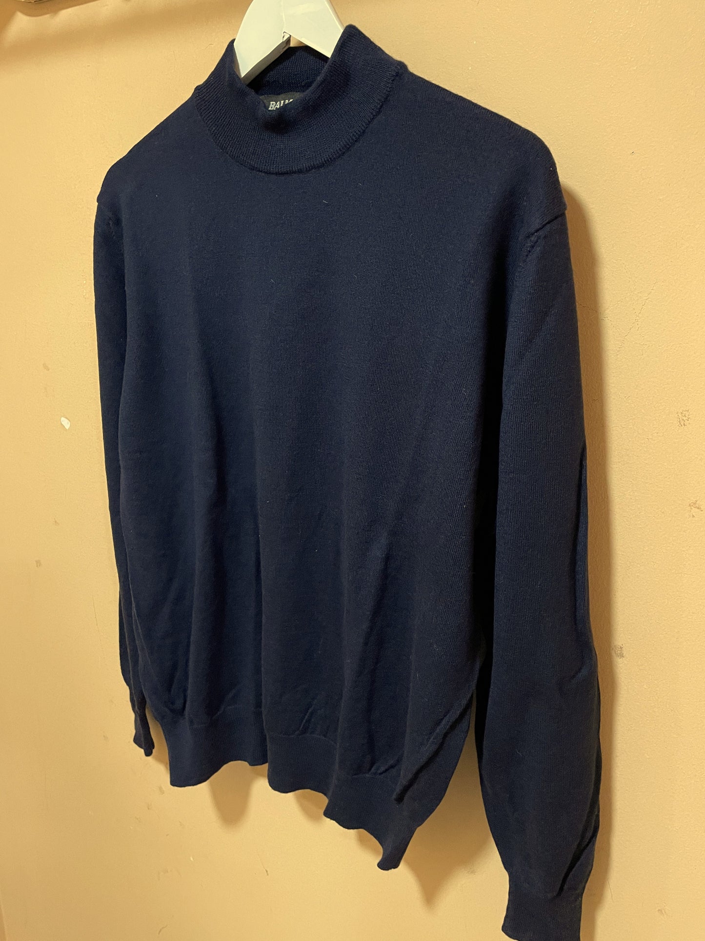 Μάλλινη Γυναικεία Πλεκτή Μπλούζα / Πουλόβερ από Merino BALMAIN Paris σε Σκούρο Μπλε χρώμα (Medium)