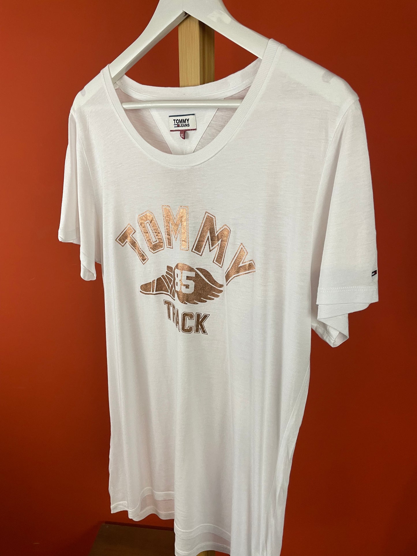 Κοντομάνικη Γυναικεία Μπλούζα - T-Shirt TOMMY HILFIGER σε Λευκό χρώμα (Large)