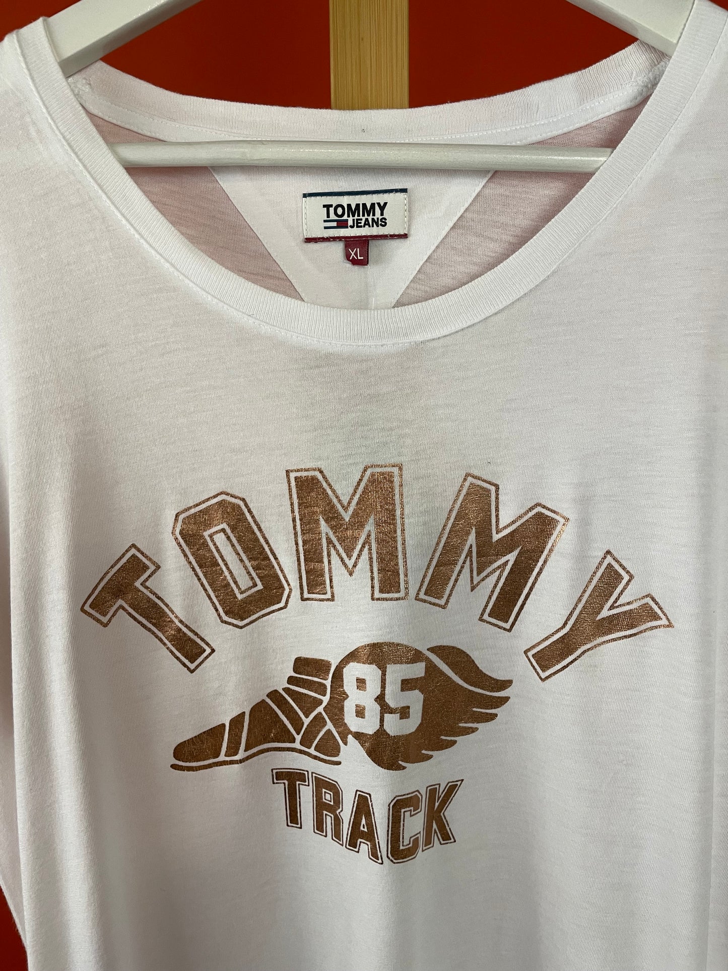 Κοντομάνικη Γυναικεία Μπλούζα - T-Shirt TOMMY HILFIGER σε Λευκό χρώμα (Large)