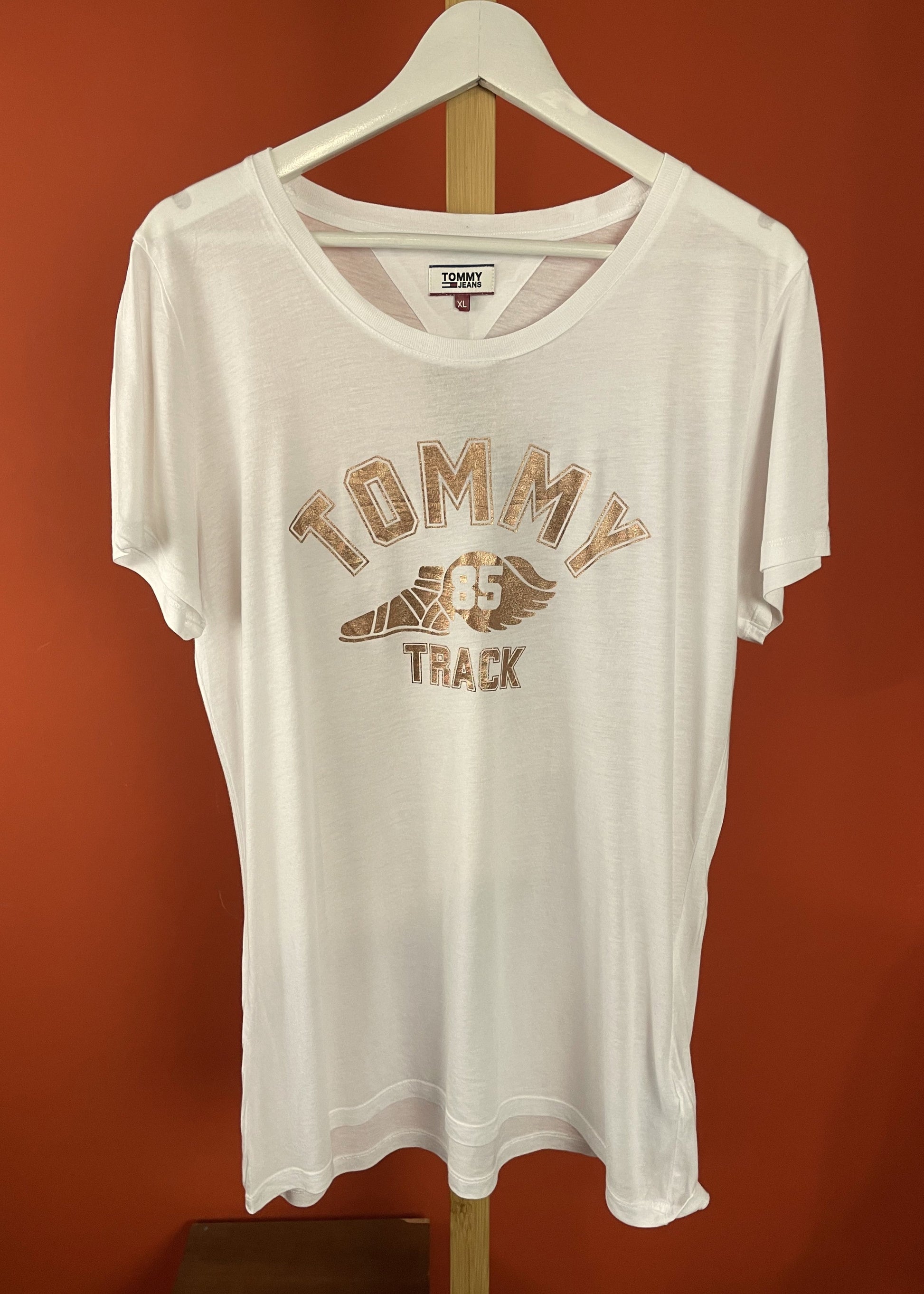 Κοντομάνικη Γυναικεία Μπλούζα - T-Shirt TOMMY HILFIGER σε Λευκό χρώμα (Large)