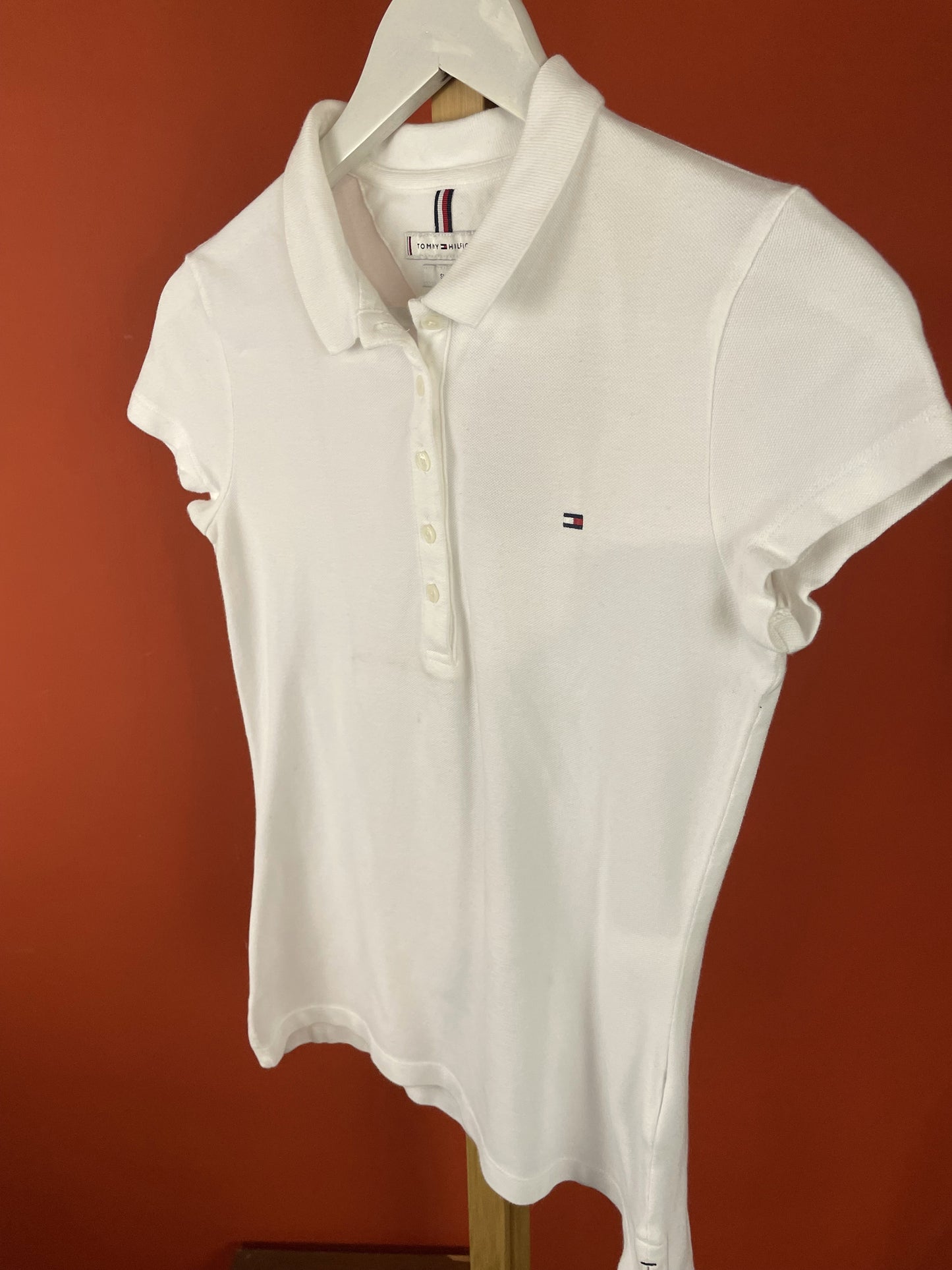 Γυναικεία Μπλούζα / T-Shirt TOMMY HILFIGER Polo Style σε Λευκό Χρώμα (XS)