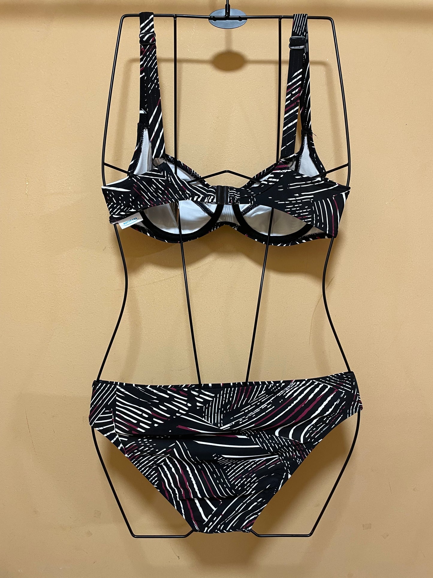 Stock, Εμπριμέ Μπικίνι NATURANA σε Μαύρο χρώμα (Cup B-38 (EUR))