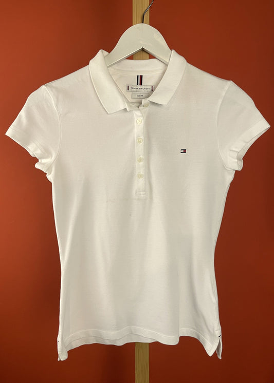 Γυναικεία Μπλούζα / T-Shirt TOMMY HILFIGER Polo Style σε Λευκό Χρώμα (XS)