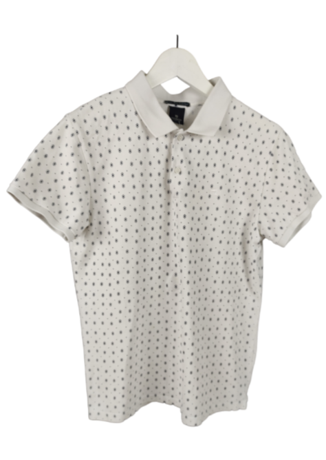 Ανδρικό Polo T-shirt SCOTCH & SODA σε Λευκό με Μοτίβο (Medium)