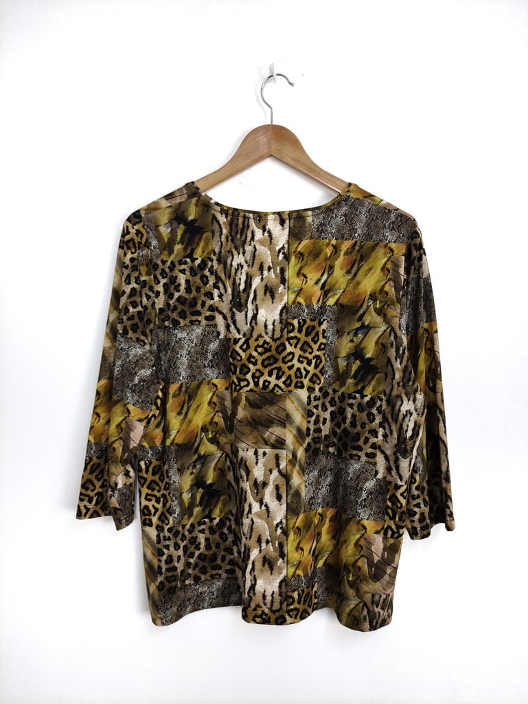 Γυναικεία Εμπριμέ Μπλούζα BARBARA LEBEK σε Καφέ χρώματα (XL)