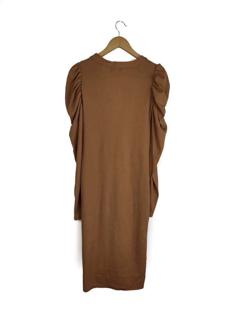 STOCK Πλεκτό Φόρεμα BOOHOO σε Καφέ Χρώμα (Medium)