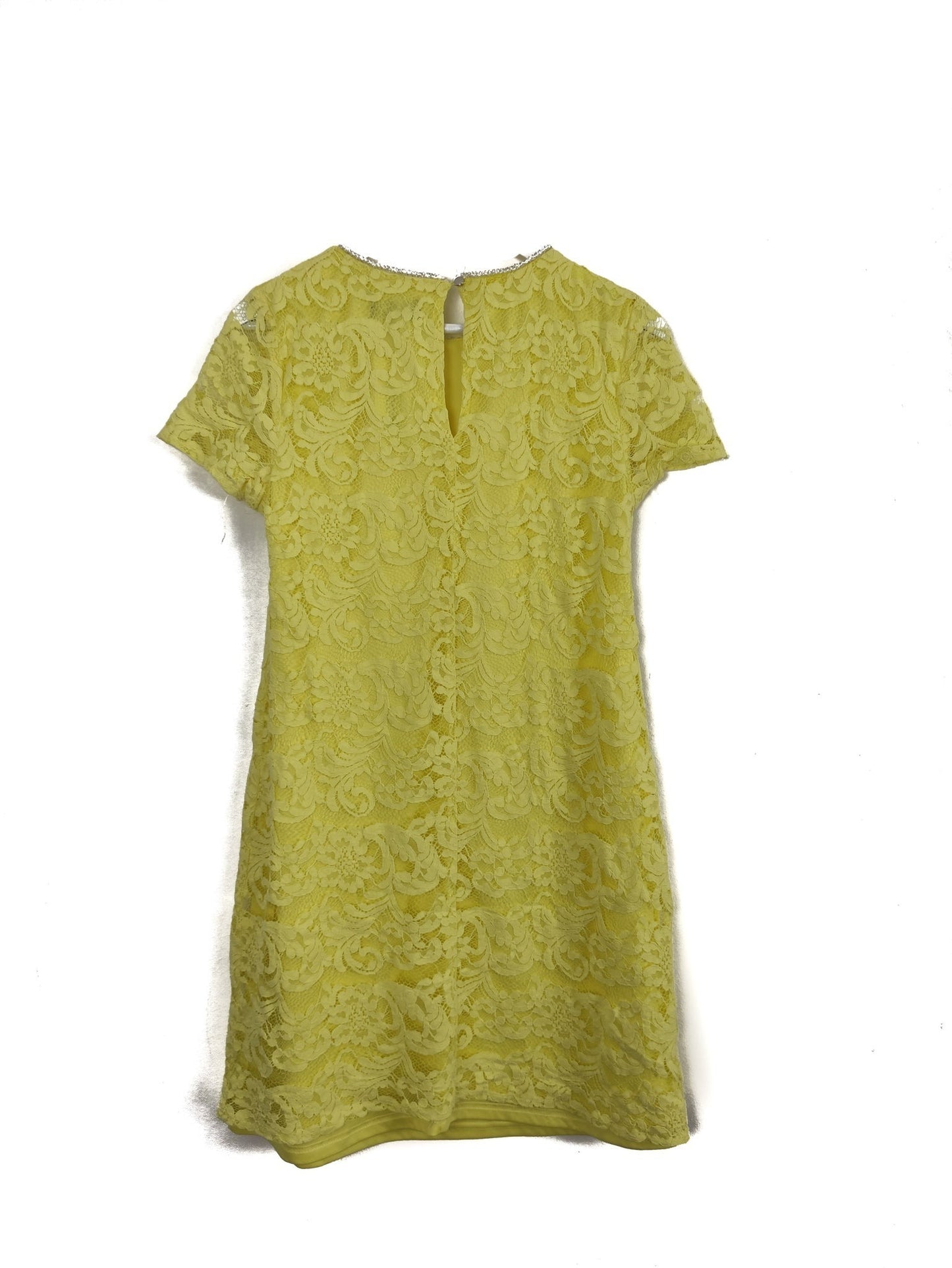 Vintage Φόρεμα YESSICA σε Κίτρινο Χρώμα με Δαντέλα (Medium)