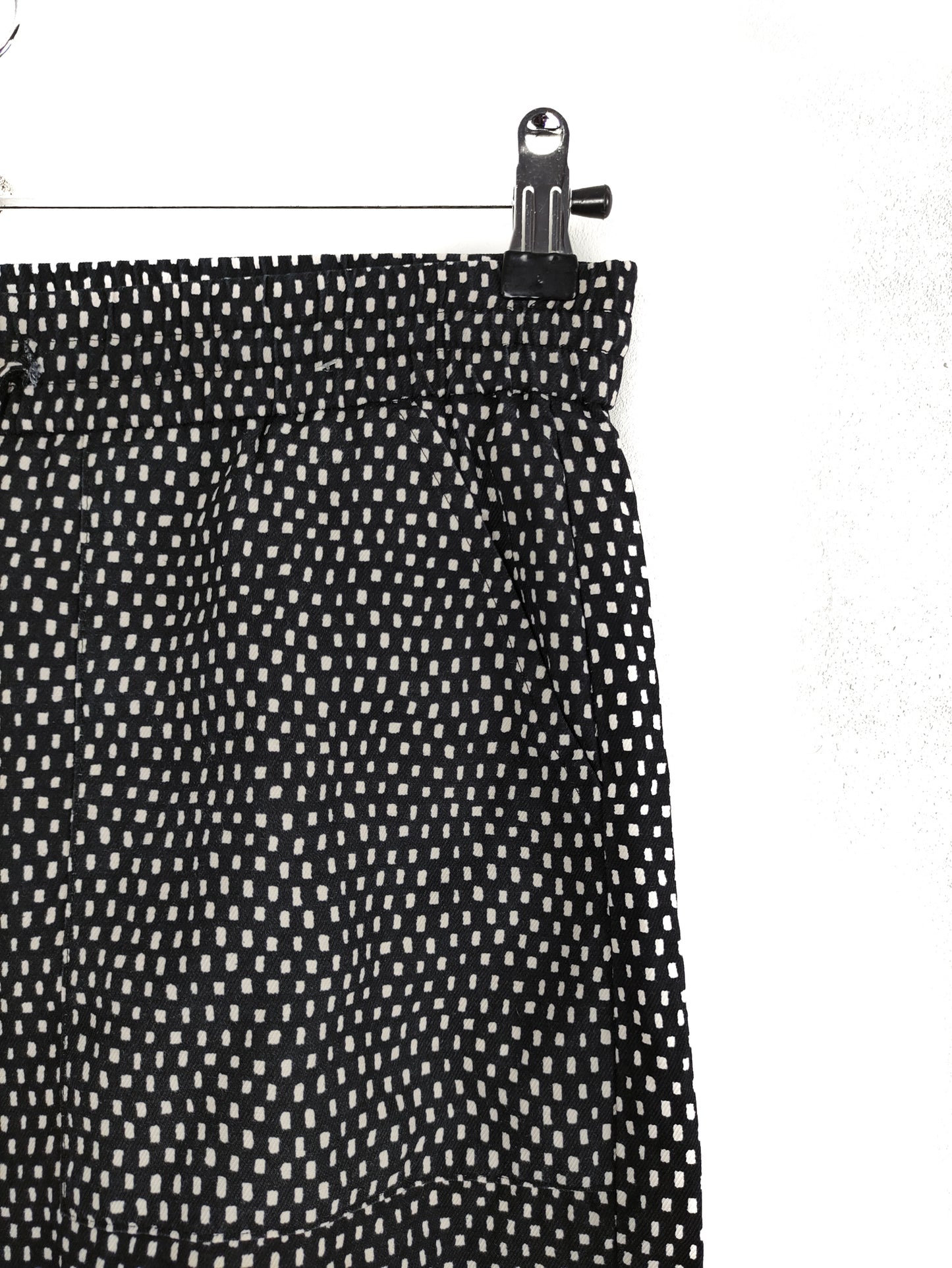 Εμπριμέ Γυναικεία Παντελόνα M&S COLLECTION σε Μαύρο Χρώμα με Λευκό Πουά σχέδιο (Medium)