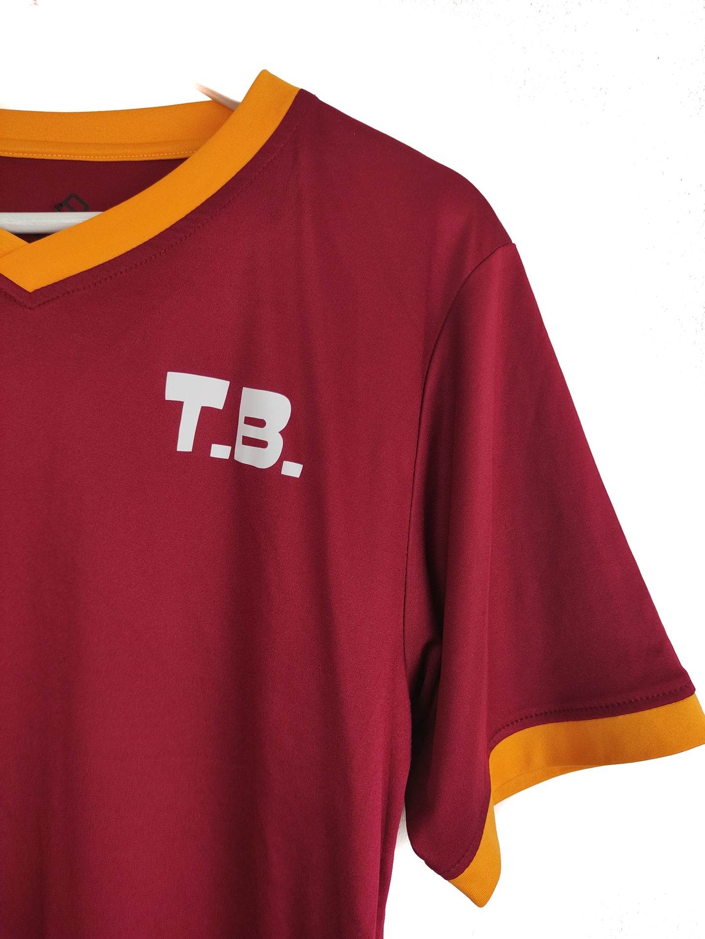 Aνδρική Αθλητική Mπλούζα - T-Shirt  ABC σε Μπορντό Χρώμα (Medium)