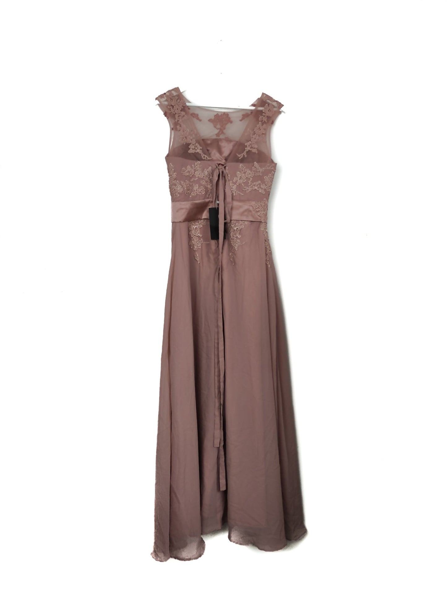 Stock, Maxi Βραδινό Φόρεμα AMY' S BRIDAL σε Ανοιχτό Χρώμα Σάπιου Μήλου (Small)