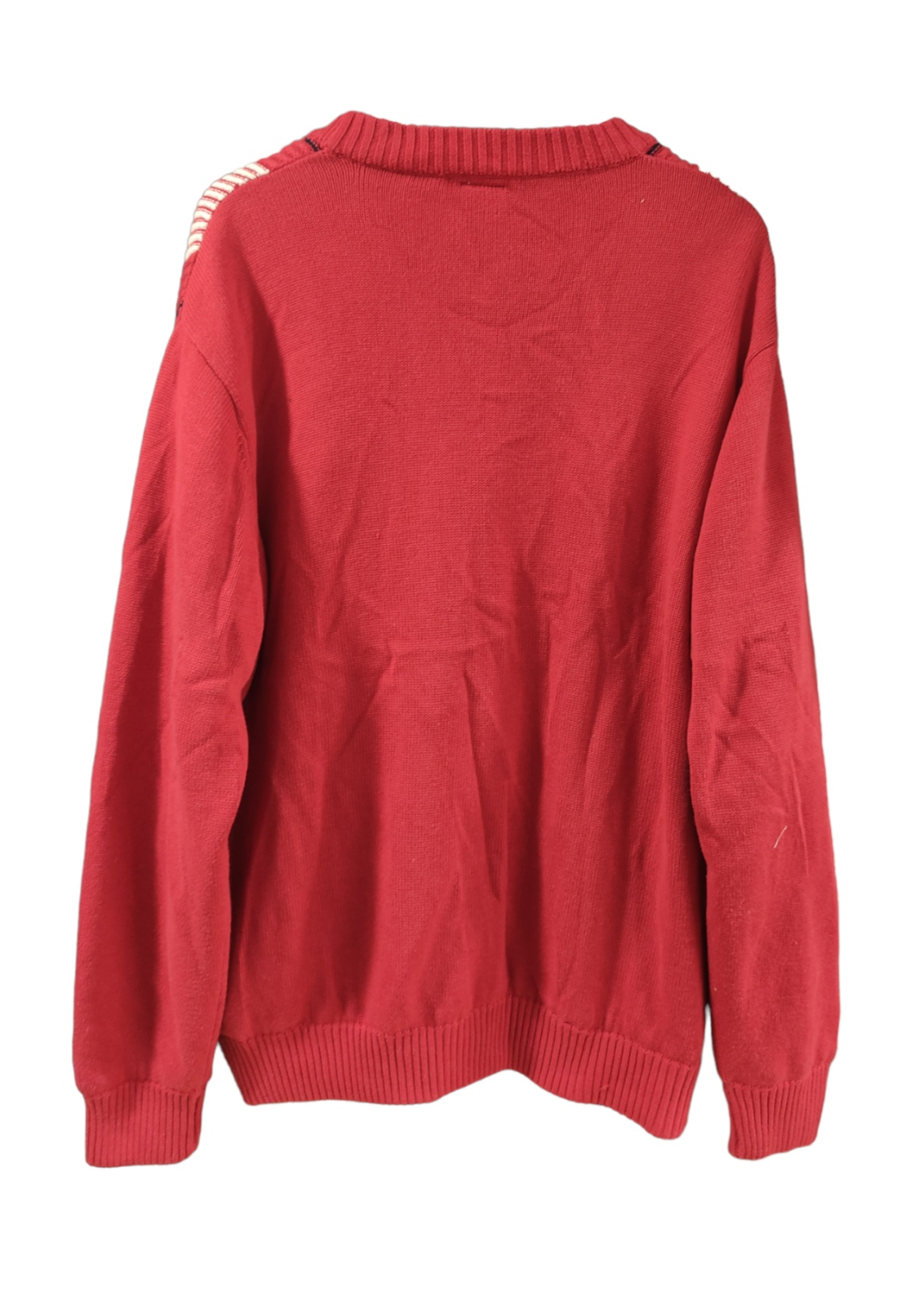 Vintage, Πλεκτή Ανδρική Ζακέτα - Πανωφόρι σε Κόκκινο χρώμα (Large)
